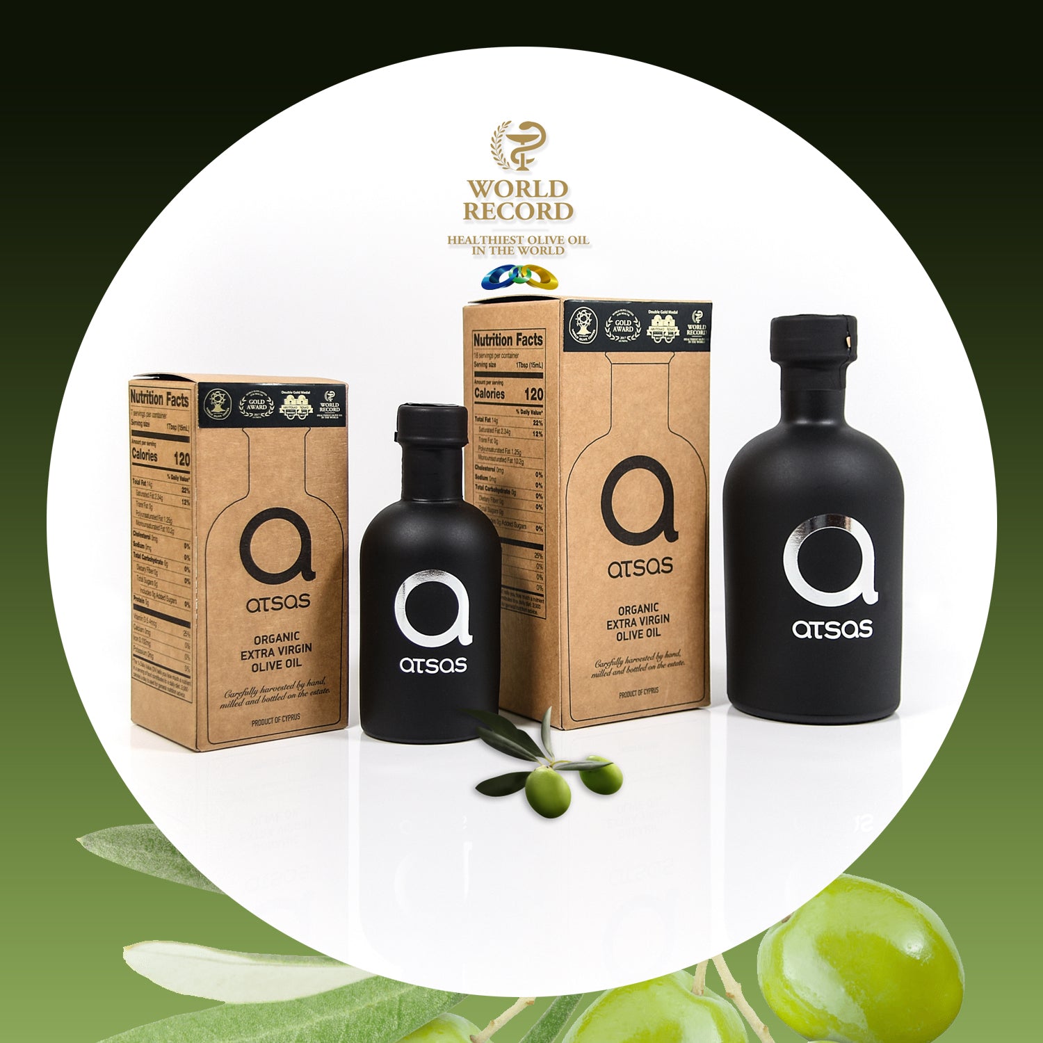 Atsas - Pure Organic Evoo - High Phenolic Content - Harvest 2022/2023 | 100ml & 250ml