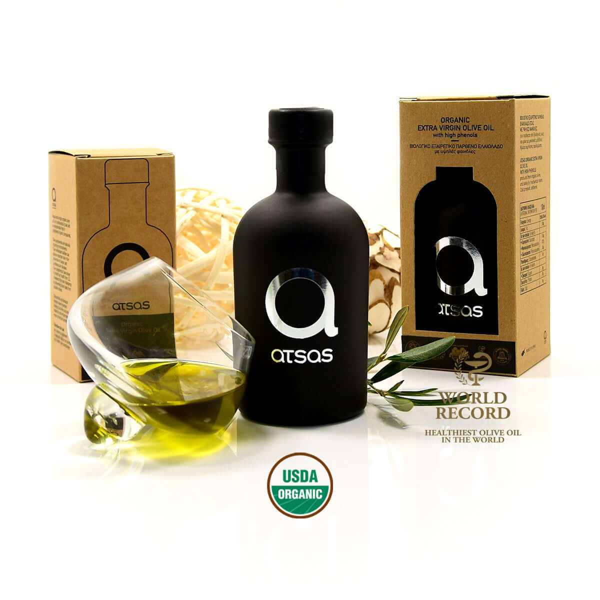 Atsas - Pure Organic Evoo - High Phenolic Content - Harvest 2023/2024 | 100ml & 250ml