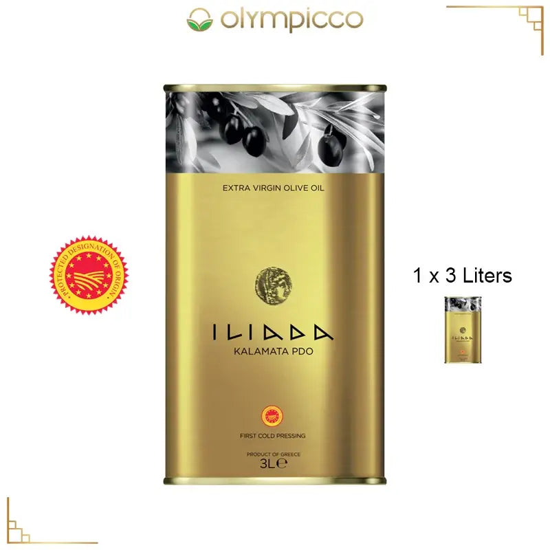 イグドラシルオリンピア　3マイ Iliada Kalamata PDO Extra Virgin Olive Oil - 3L Tin – Olympicco