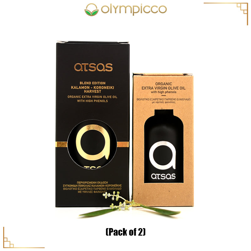 Atsas Organic Extra Virgin Olive Oil Extremely High Phenolic - Bundle - OLYMPICCO.COM