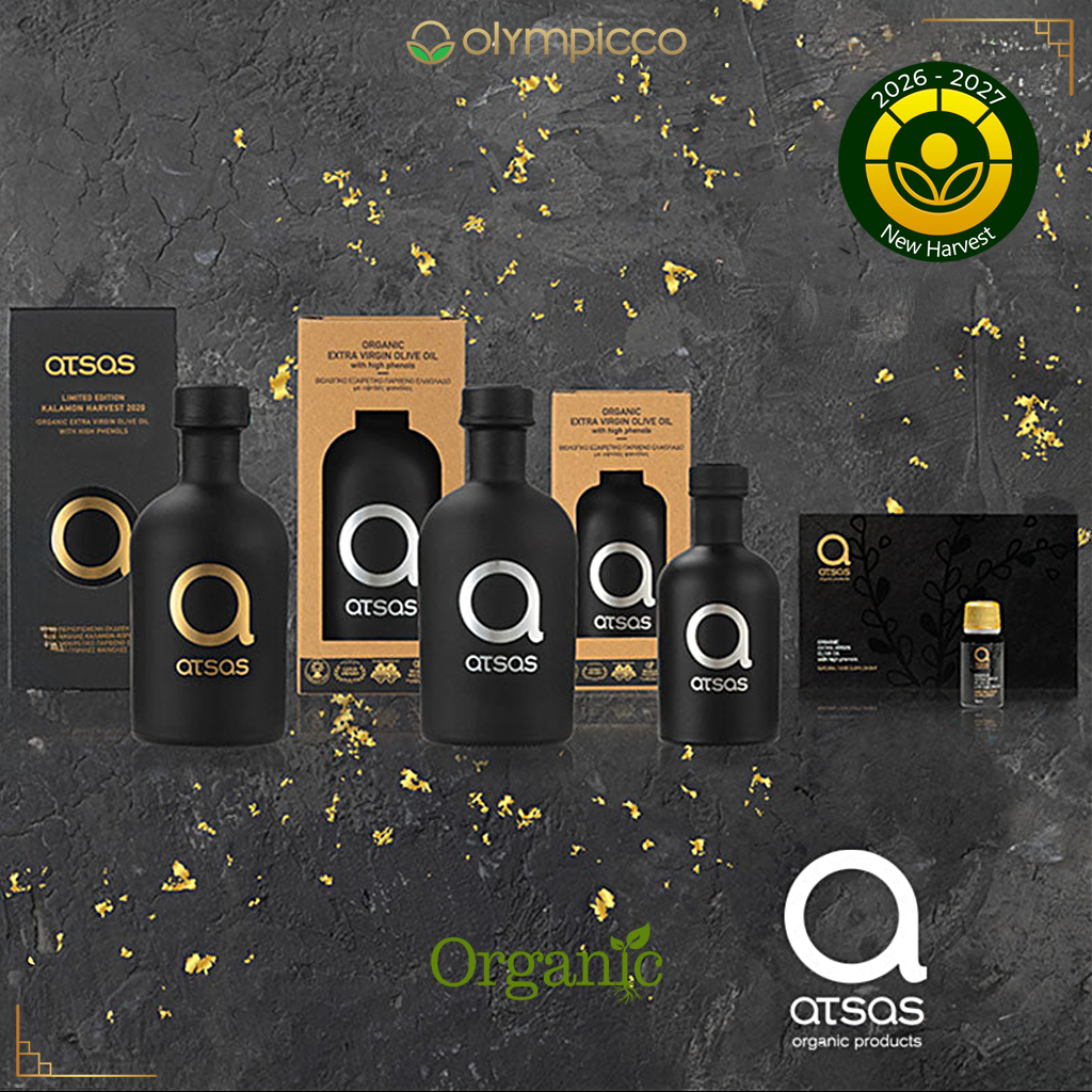 Atsas Organic Extra Virgin Olive Oil Extremely High Phenolic - Bundle - NEW Harvest 2026/2027 - OLYMPICCO.COM