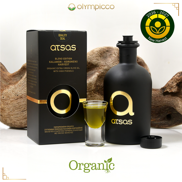 Atsas Organic EVOO Extremely High Phenolic Gold Blend Edition - 250ml - NEW Harvest 2026/2027 - OLYMPICCO.COM