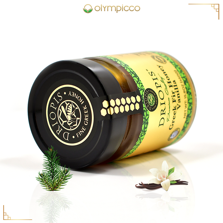 DRIOPIS Greek Vanilla Fir Tree Honey – Limited Production 450g/15.8oz - OLYMPICCO.COM