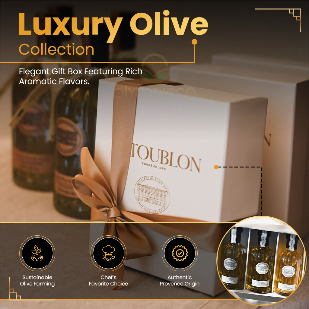 ESTOUBLON Extra Virgin Olive Oil Discovery Gift Box | Single Variety Set (3×200ml) - OLYMPICCO.COM