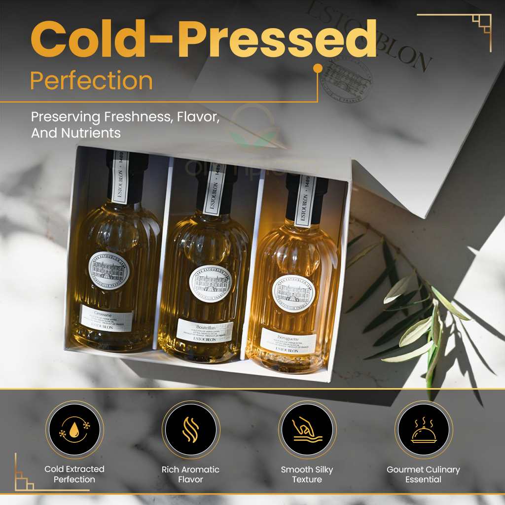 ESTOUBLON Extra Virgin Olive Oil Discovery Gift Box | Single Variety Set (3×200ml) - OLYMPICCO.COM