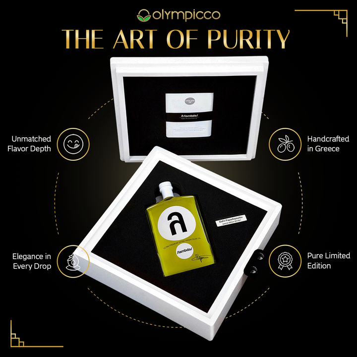 Lambda Ultra-Premium Extra Virgin Olive Oil - Bespoke White Gold Plated Edition