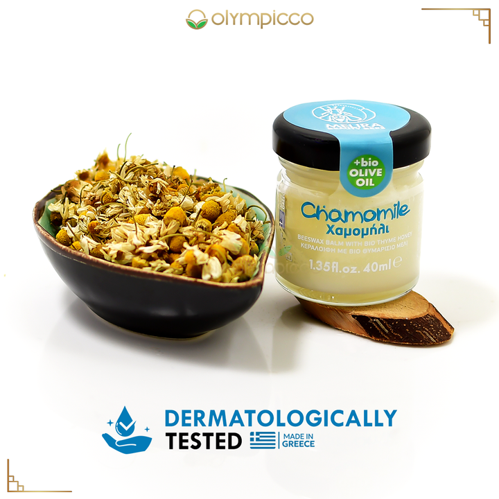 Melira Beeswax Balm with Chamomile, Bio Thyme Honey & Organic Olive Oil | Dermatologically Tested | Made in Greece - OLYMPICCO.COM