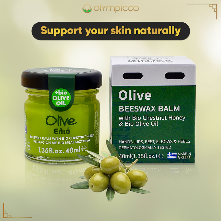 Melira Beeswax Balm – Organic Olive Oil & Chestnut Honey - Dermatologically Tested | Made in Greece - OLYMPICCO.COM