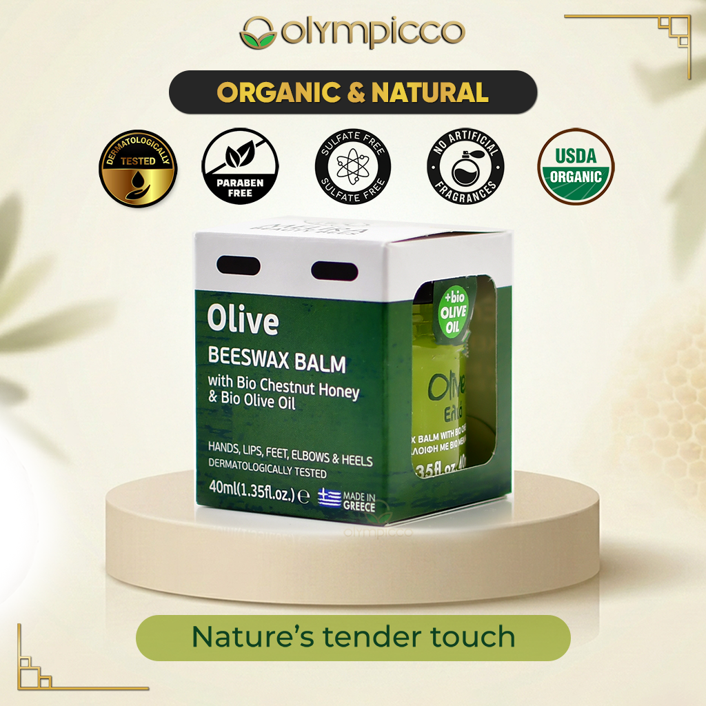 Melira Beeswax Balm – Organic Olive Oil & Chestnut Honey - Dermatologically Tested | Made in Greece