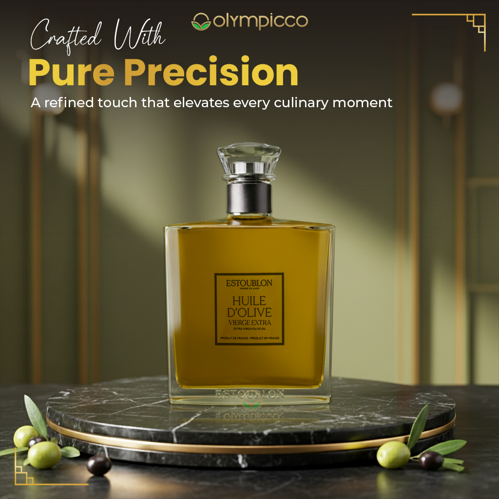 ESTOUBLON Flacon Couture Extra Virgin Olive Oil Grand Cru | Luxury Gift Box 750ml - OLYMPICCO.COM