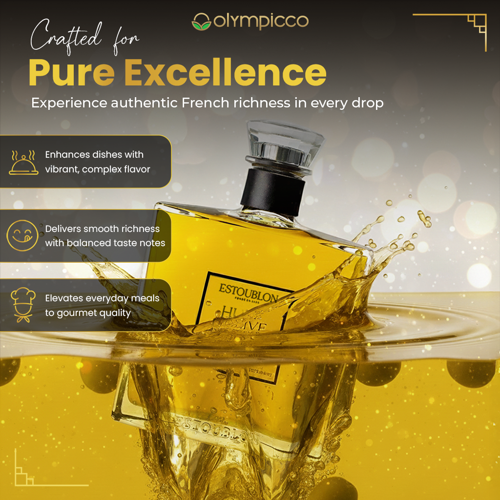 ESTOUBLON Flacon Couture Extra Virgin Olive Oil Grand Cru | Luxury Gift Box 750ml - OLYMPICCO.COM
