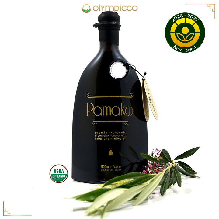 Pamako Ultra-Premium Monovarietal-Mountain Organic Extra Virgin Olive Oil - Harvest 2026/2027 - OLYMPICCO.COM