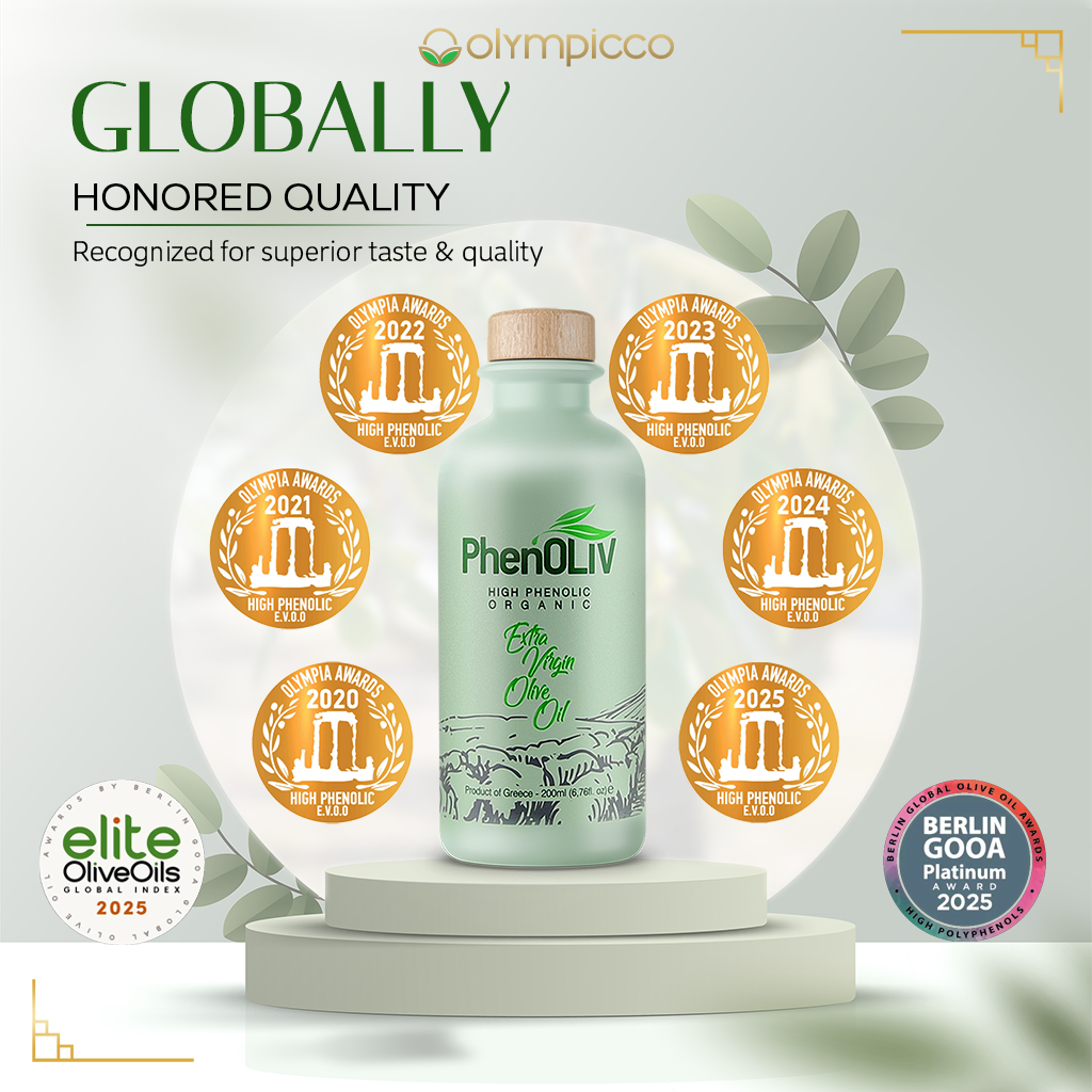 PhenOLIV Organic Extra Virgin Olive Oil | High Phenolic Content 