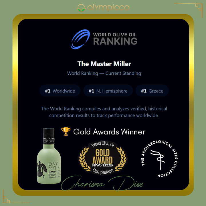 The Master Miller - OLYMPIA PGI Evoo Archaeological Sites Collection - Collector Edition - OLYMPICCO.COM