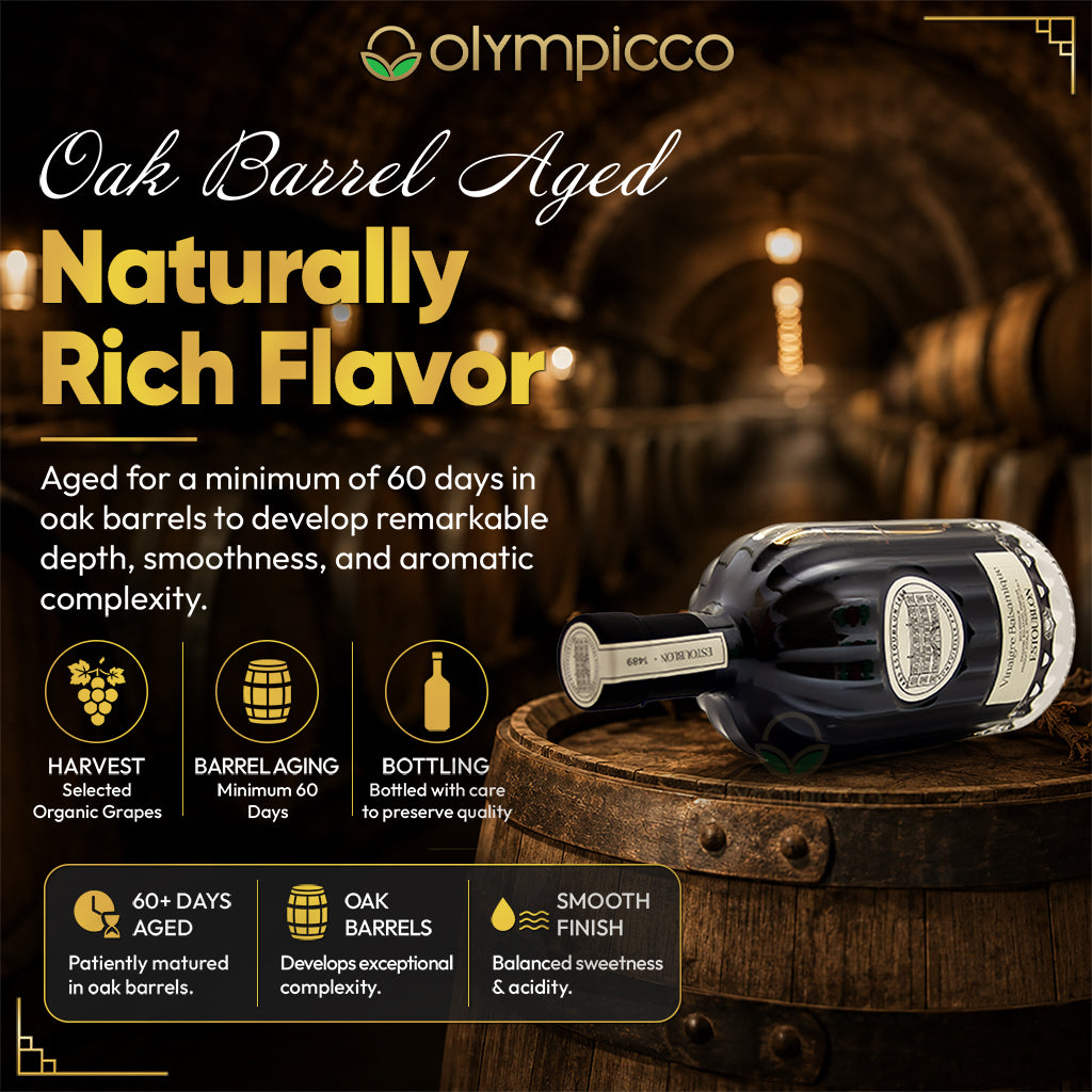 Estoublon Organic Balsamic Vinegar with Gift Box 500ml | Premium French Aged Balsamic | Luxury Gourmet Gift - OLYMPICCO.COM