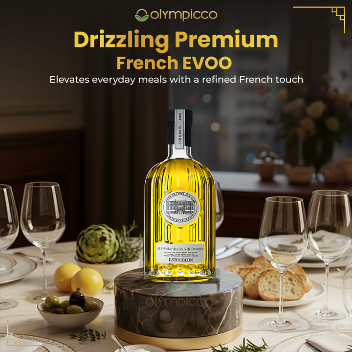 Estoublon Organic AOP Vallée des Baux-de-Provence Extra Virgin Olive Oil Gift Box | Premium French EVOO - OLYMPICCO.COM