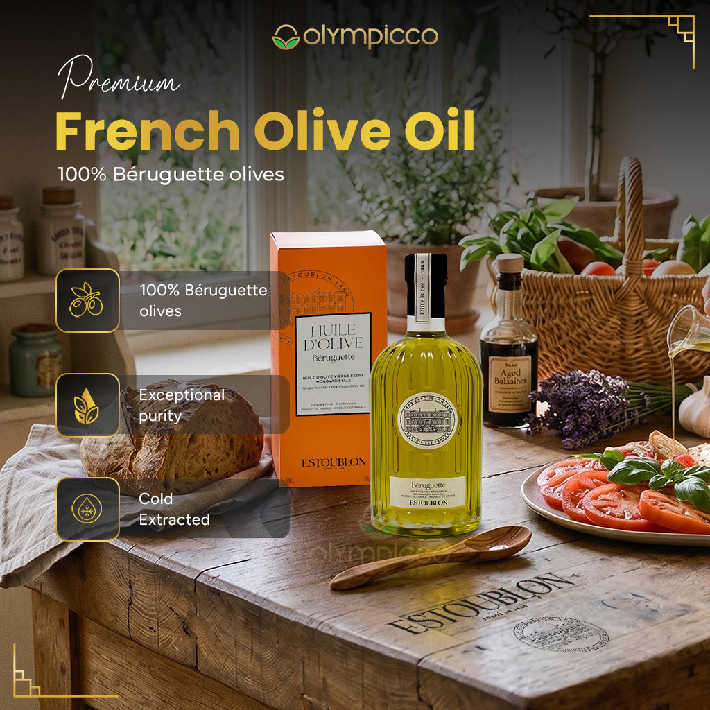 Cold-extracted French olive oil from Château d'Estoublon estate