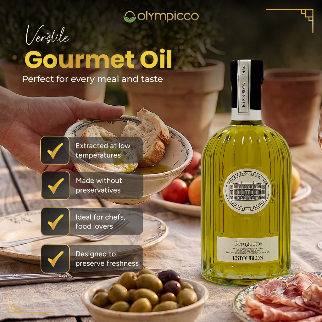 Luxury French EVOO with almond and artichoke flavor notes
