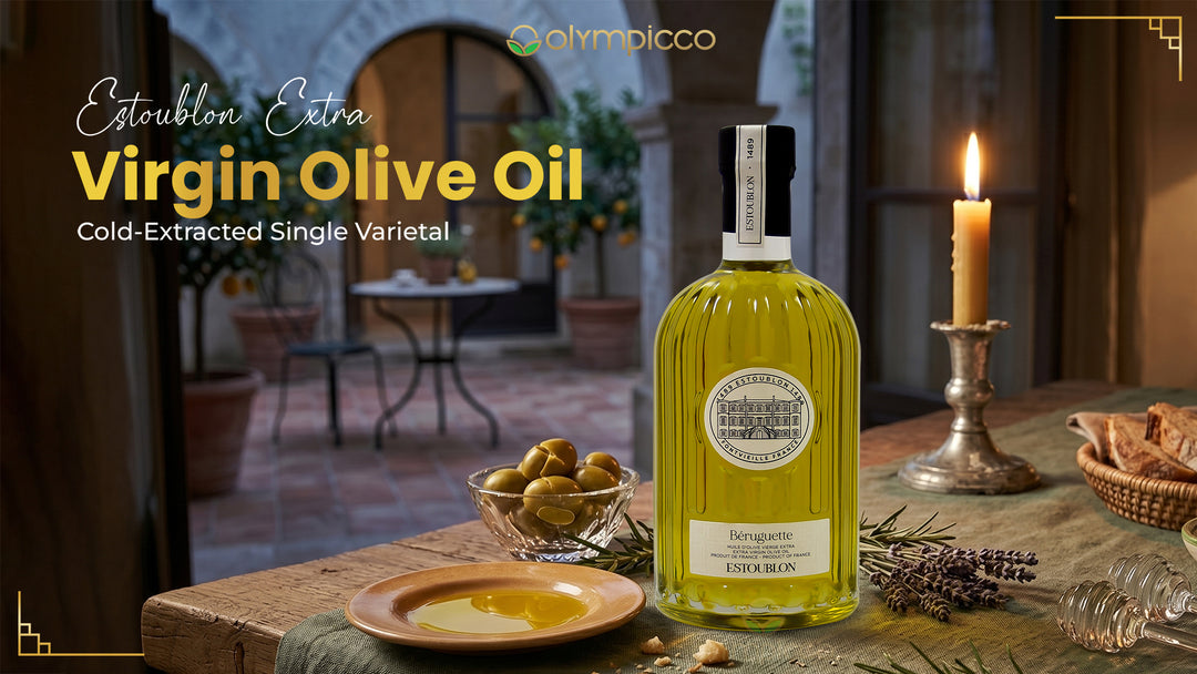 Single-varietal Béruguette extra virgin olive oil from Provence banner