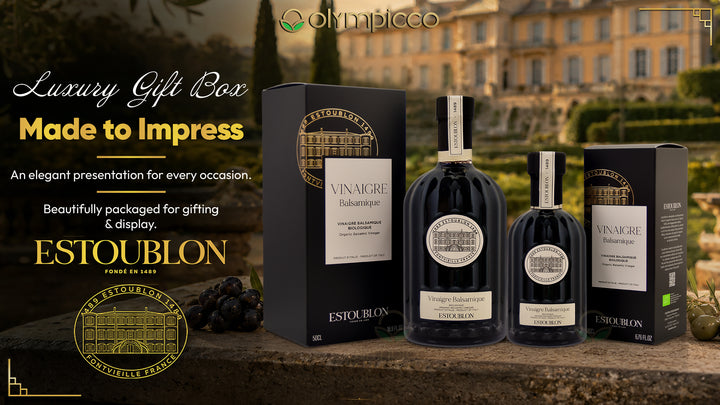 Estoublon Organic Balsamic Vinegar with Gift Box 500ml | Premium French Aged Balsamic | Luxury Gourmet Gift - OLYMPICCO.COM
