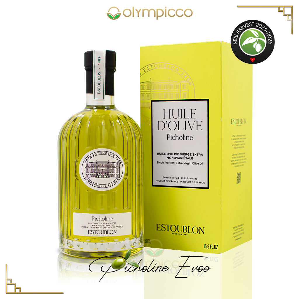 ESTOUBLON Picholine Extra Virgin Olive Oil 500ml | Award-Winning French Single-Varietal EVOO from Provence - OLYMPICCO.COM