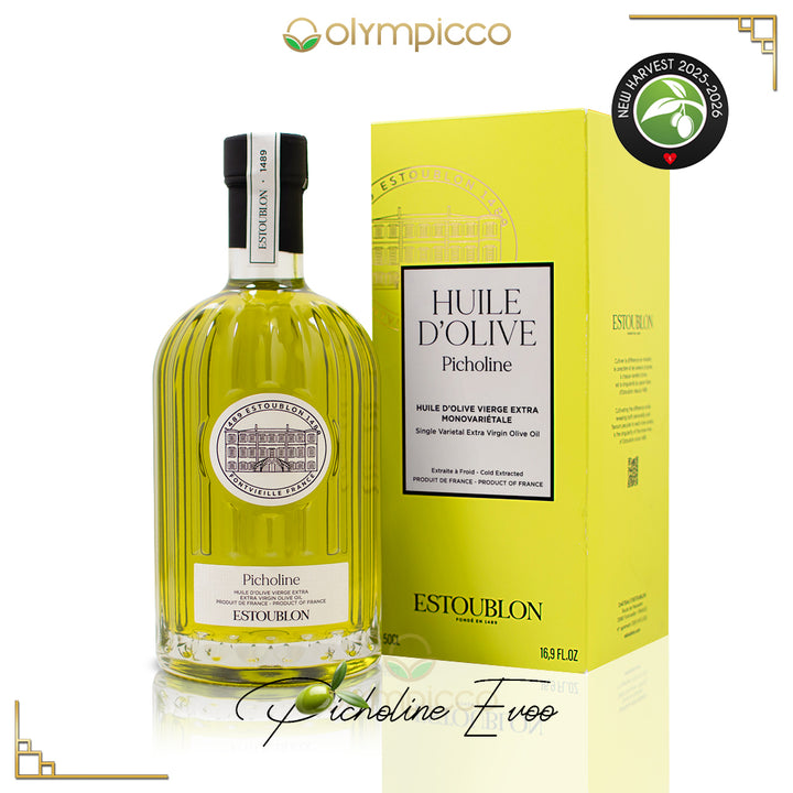 ESTOUBLON Picholine Extra Virgin Olive Oil 500ml | Award-Winning French Single-Varietal EVOO from Provence - OLYMPICCO.COM