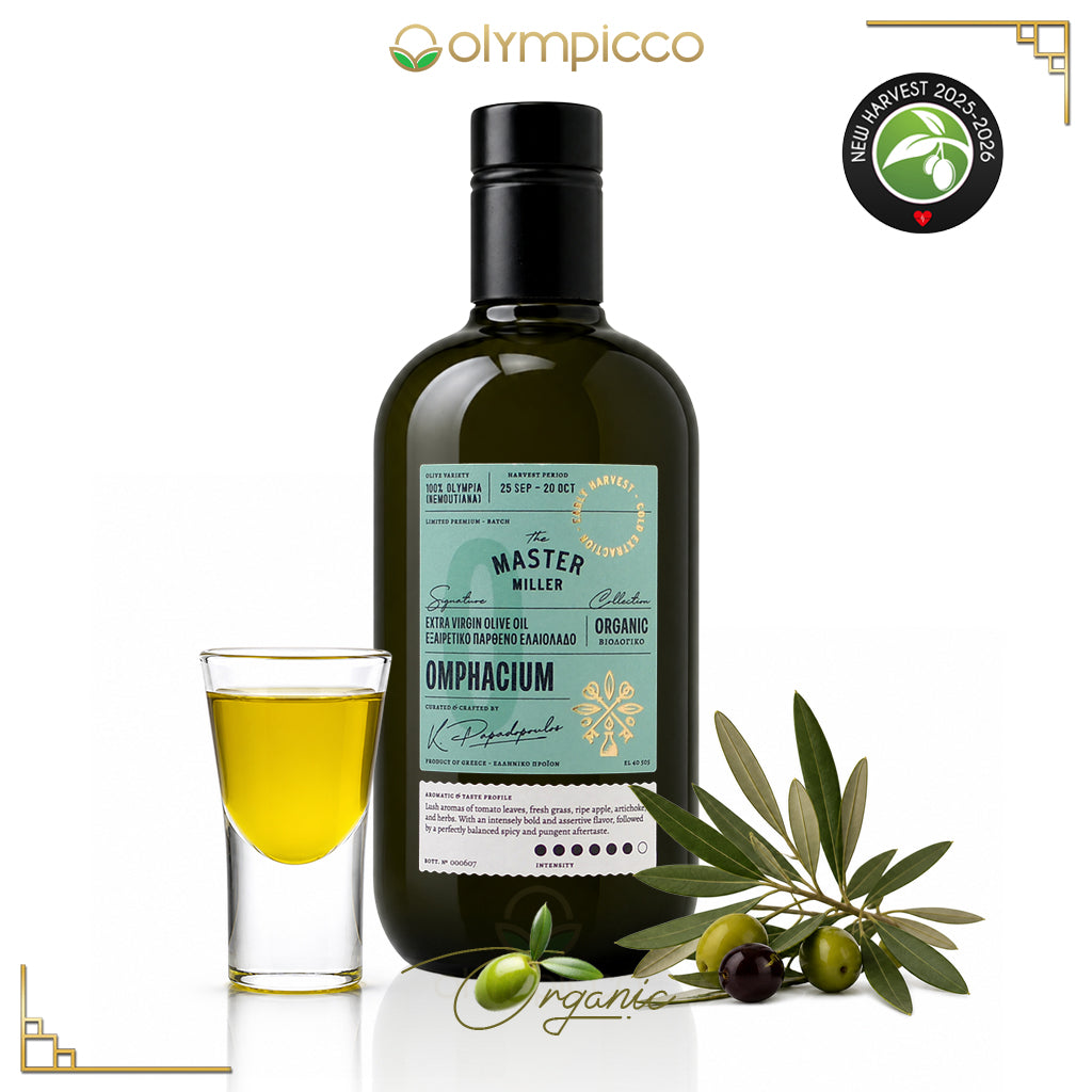 The Master Miller Omphacium Organic Early Harvest EVOO - High-Phenolic, Award-Winning - OLYMPICCO.COM