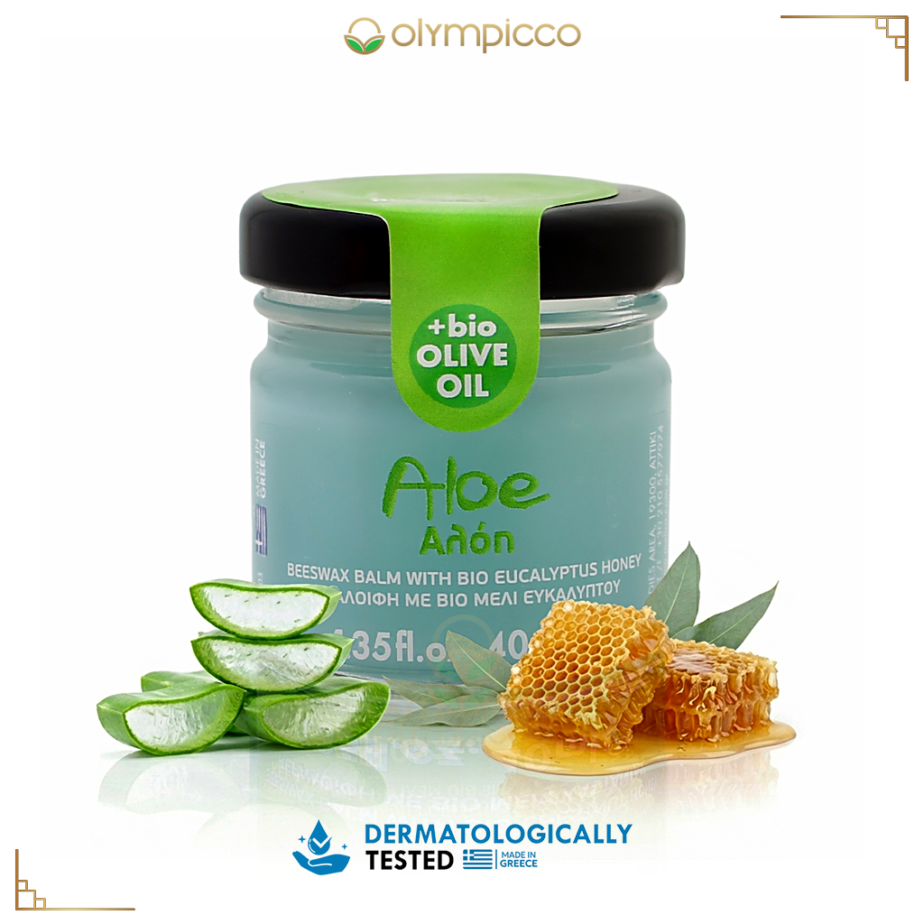 Melira Beeswax Balm with Aloe & Eucalyptus Honey Natural Moisturizing Balm with Organic Olive Oil | Made in Greece - OLYMPICCO.COM