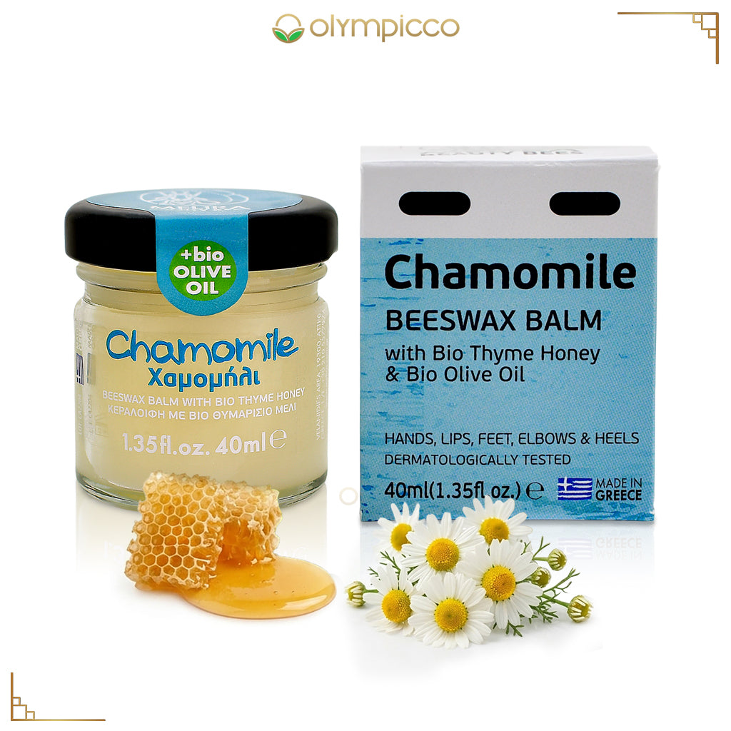 Melira Beeswax Balm with Chamomile, Bio Thyme Honey & Organic Olive Oil | Dermatologically Tested | Made in Greece - OLYMPICCO.COM