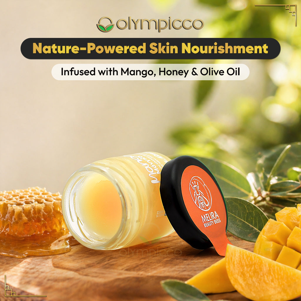 Melira Beeswax Balm Mango with Orange Blossom Honey & Organic Olive Oil | Natural Skin Repair | Made in Greece - OLYMPICCO.COM