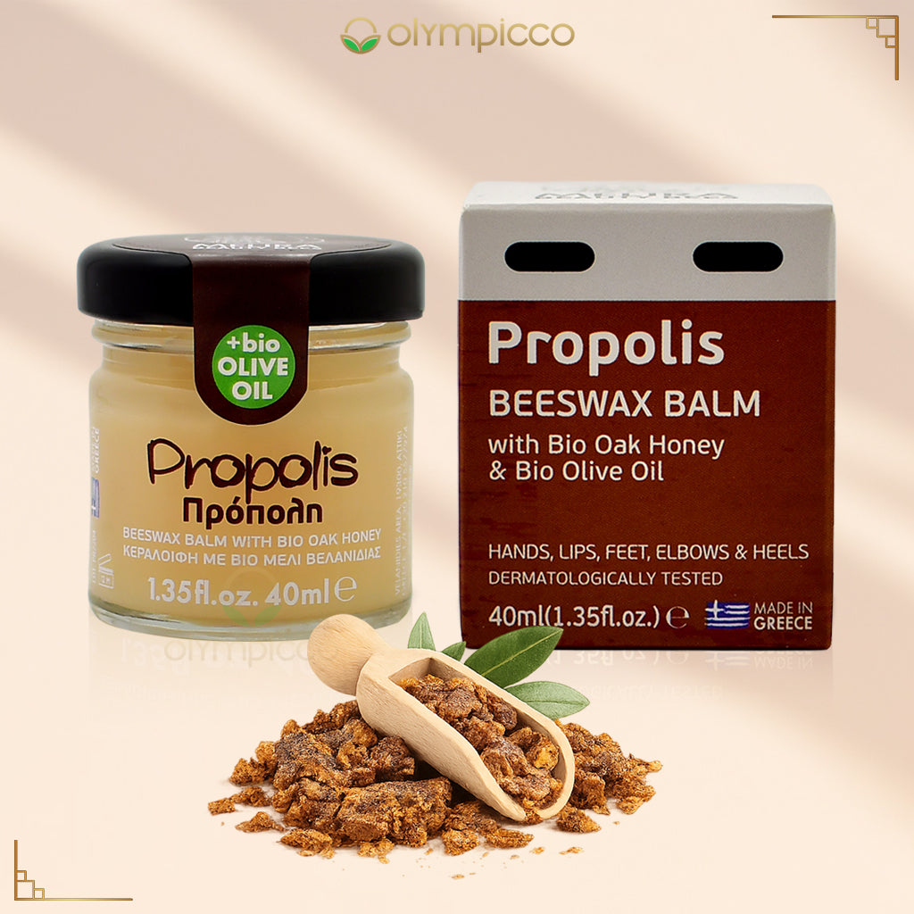 Melira Propolis Beeswax Balm with Organic Oak Honey & Olive Oil | Dermatologically Tested | Natural Repair for Dry & Sensitive Skin | Made in Greece - OLYMPICCO.COM
