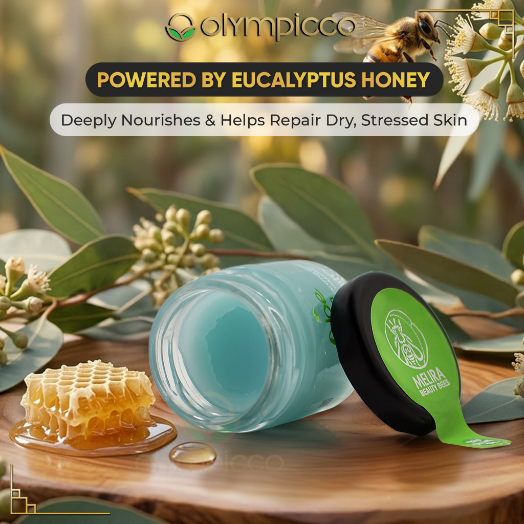 Melira Beeswax Balm with Aloe & Eucalyptus Honey Natural Moisturizing Balm with Organic Olive Oil | Made in Greece - OLYMPICCO.COM