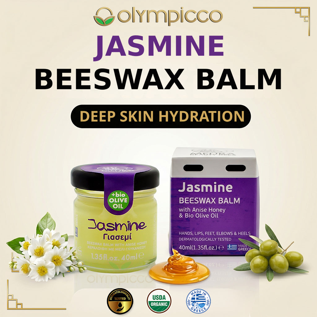 Melira Beeswax Balm Jasmine & Anise Honey | Organic Olive Oil Moisturizer | 100% Natural Skin Care | Made in Greece - OLYMPICCO.COM