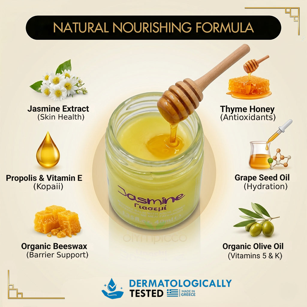 Melira Beeswax Balm Jasmine & Anise Honey | Organic Olive Oil Moisturizer | 100% Natural Skin Care | Made in Greece - OLYMPICCO.COM
