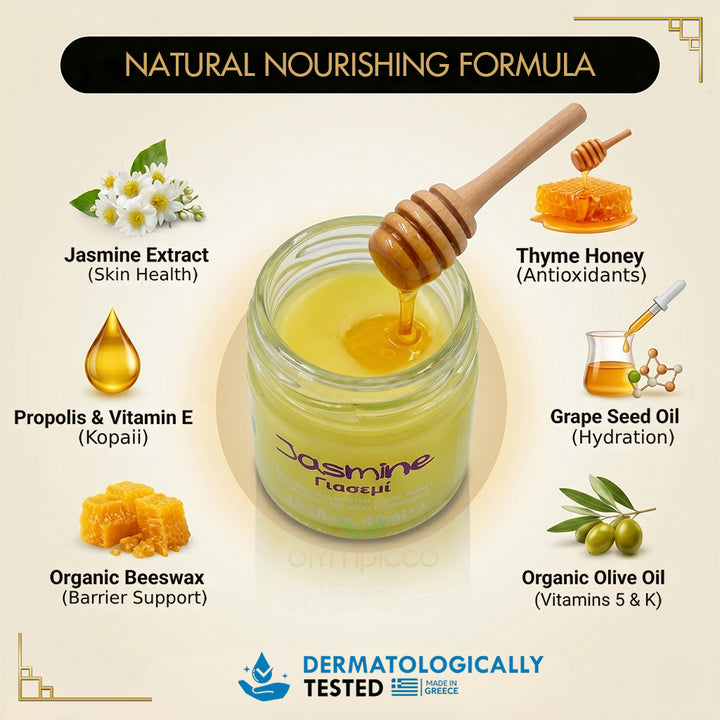 Melira Beeswax Balm Jasmine & Anise Honey | Organic Olive Oil Moisturizer | 100% Natural Skin Care | Made in Greece - OLYMPICCO.COM
