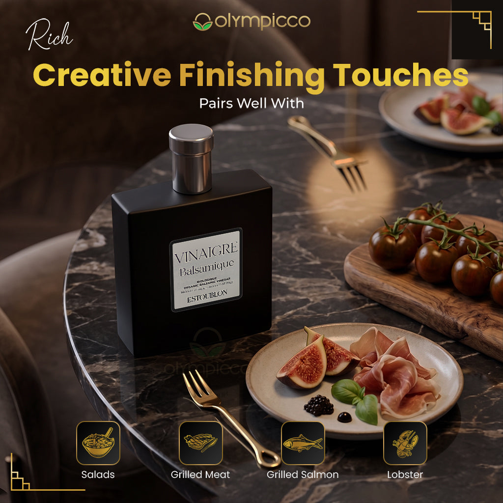 Estoublon Organic Balsamic Vinegar Spray 100ml | Premium French Aged Balsamic | Fine Mist Culinary Spray - OLYMPICCO.COM