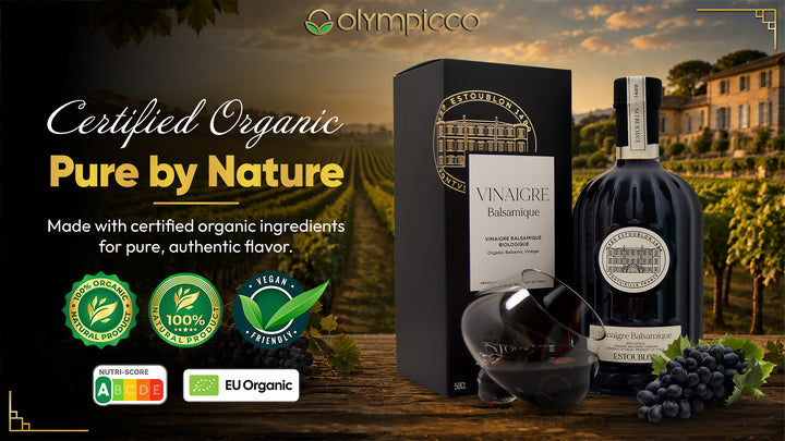 Estoublon Organic Balsamic Vinegar with Gift Box 500ml | Premium French Aged Balsamic | Luxury Gourmet Gift - OLYMPICCO.COM