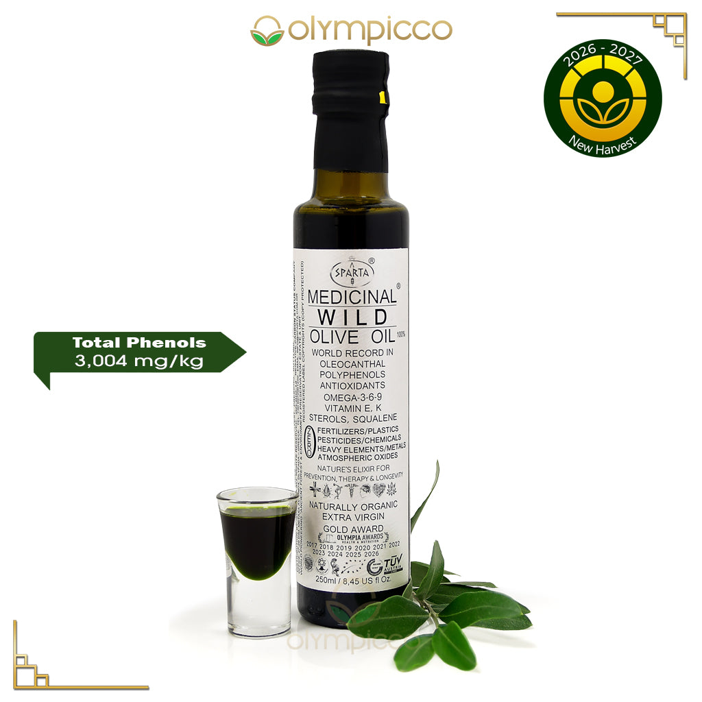 Sparta White Label Limited Edition Organic Greek Wild Olive Oil 'New Harvest' 2026.