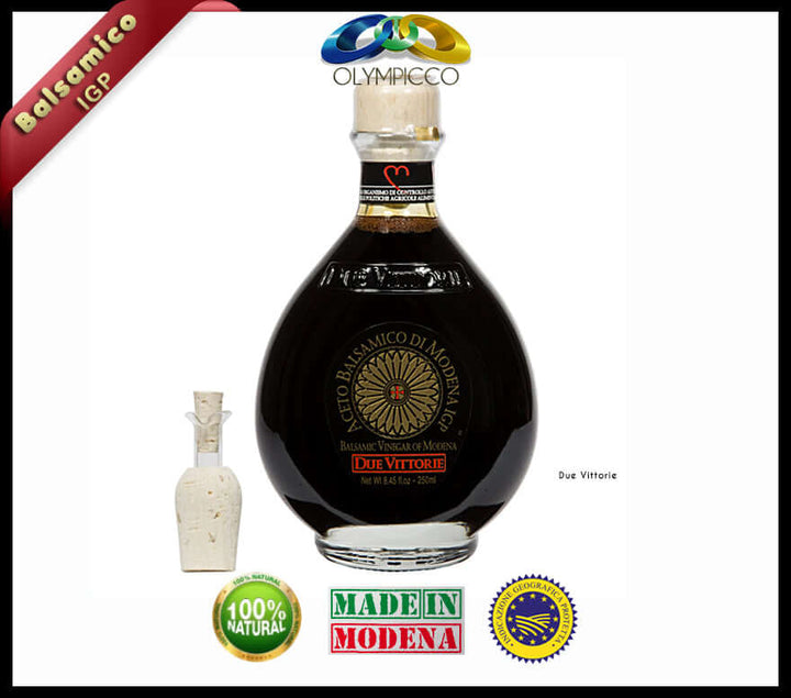 Due Vittorie Oro Gold Balsamic Vinegar With Cork Pourer - OLYMPICCO.COM