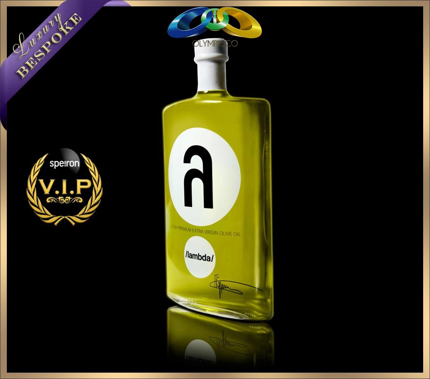 Lambda Ultra-Premium Extra Virgin Olive Oil - Bespoke White Gold Plated Edition - OLYMPICCO.COM
