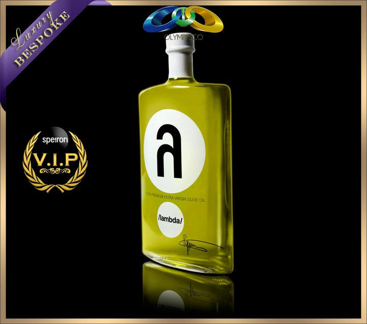 Lambda Ultra-Premium Extra Virgin Olive Oil - Bespoke White Gold Plated Edition - OLYMPICCO.COM